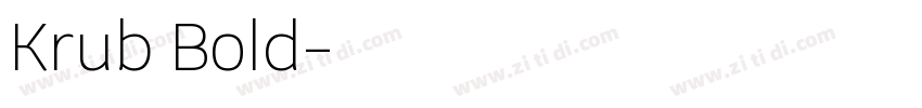 Krub Bold字体转换
